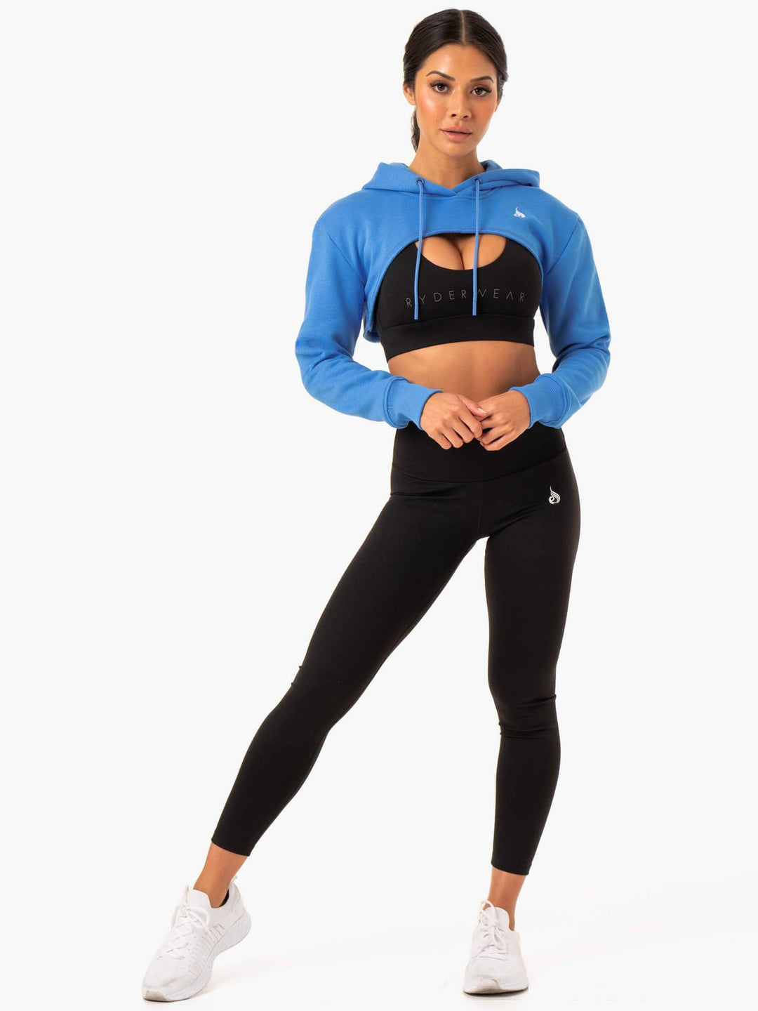 Staples Super Crop Sweater - Blue Clothing Ryderwear 