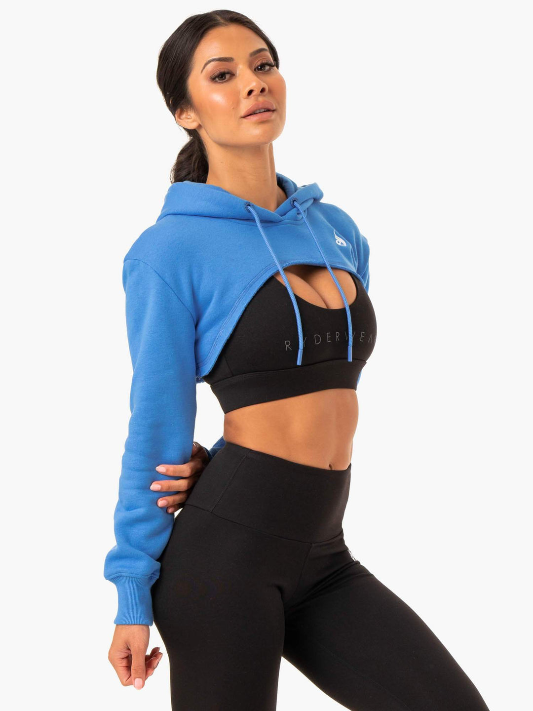 Staples Super Crop Sweater - Blue Clothing Ryderwear 