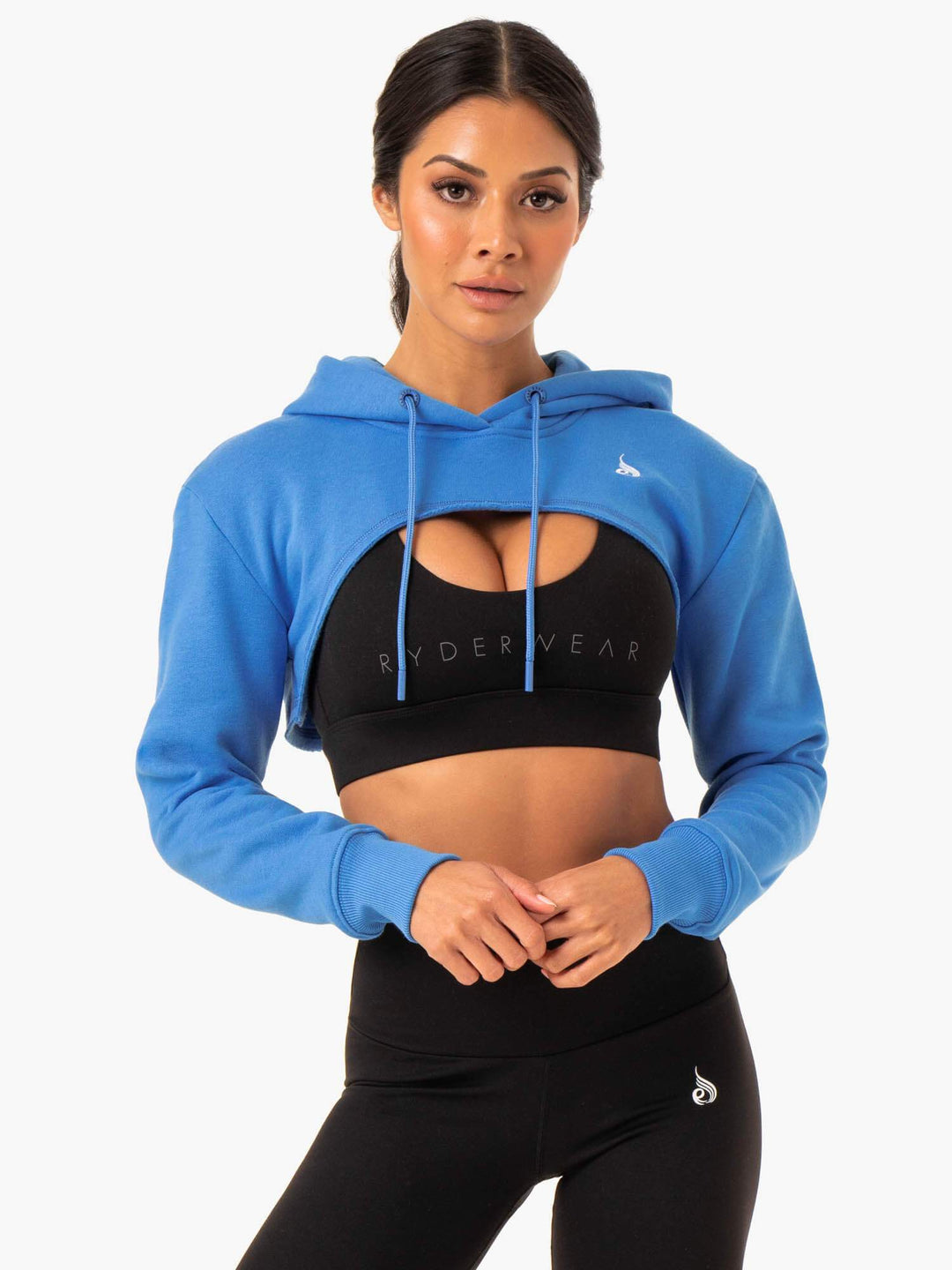 Staples Super Crop Sweater - Blue Clothing Ryderwear 