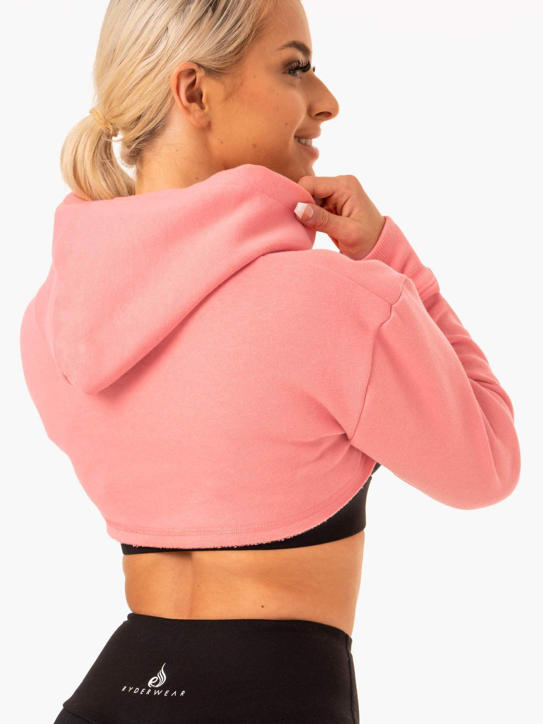 Staples Super Crop Sweater - Rose Pink Clothing Ryderwear 