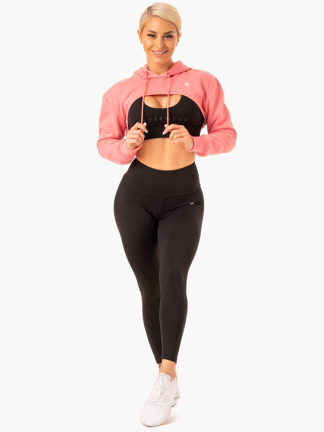 Staples Super Crop Sweater - Rose Pink Clothing Ryderwear 