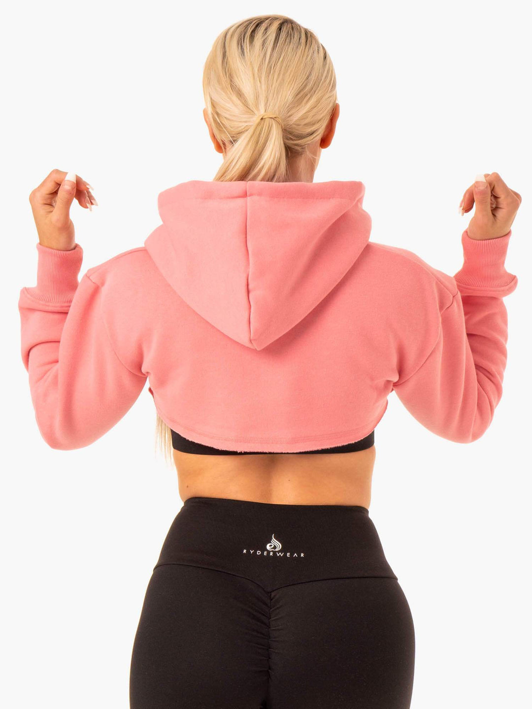 Staples Super Crop Sweater - Rose Pink Clothing Ryderwear 