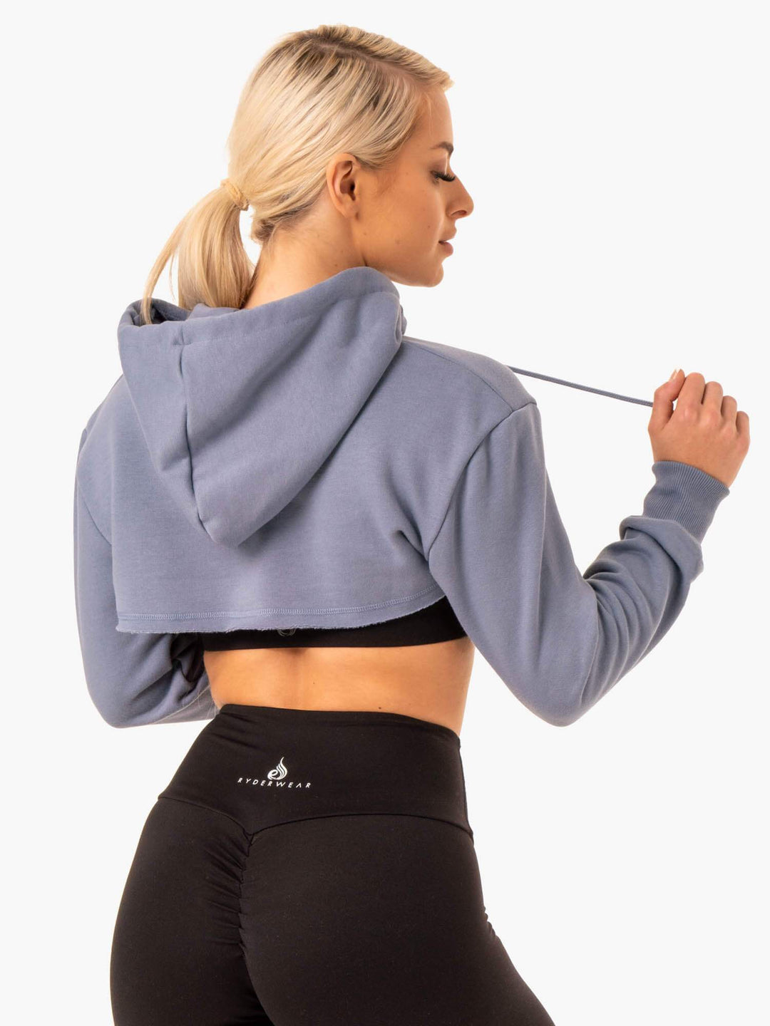 Staples Super Crop Sweater - Steel Grey Clothing Ryderwear 