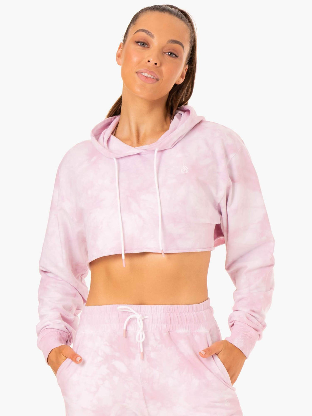 Lifestyle Pullover Hoodie - Ice Pink Tie Dye Clothing Ryderwear 