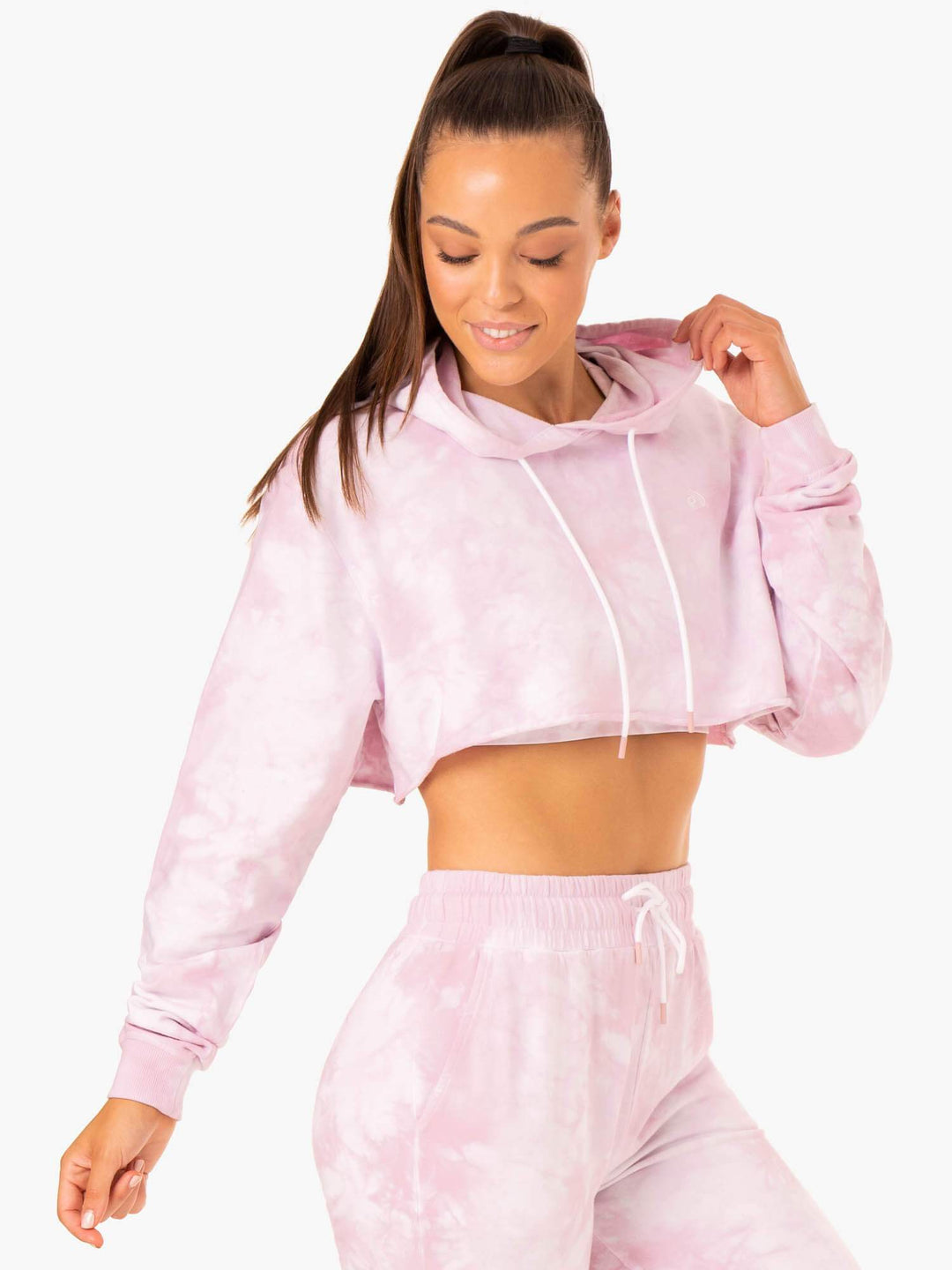 Lifestyle Pullover Hoodie - Ice Pink Tie Dye Clothing Ryderwear 