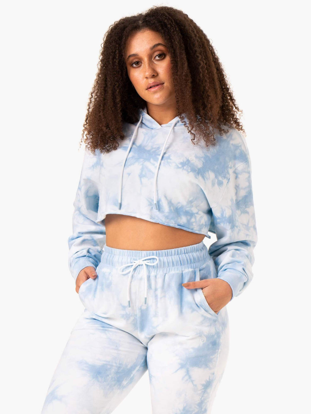 Lifestyle Pullover Hoodie - Sky Blue Tie Dye Clothing Ryderwear 