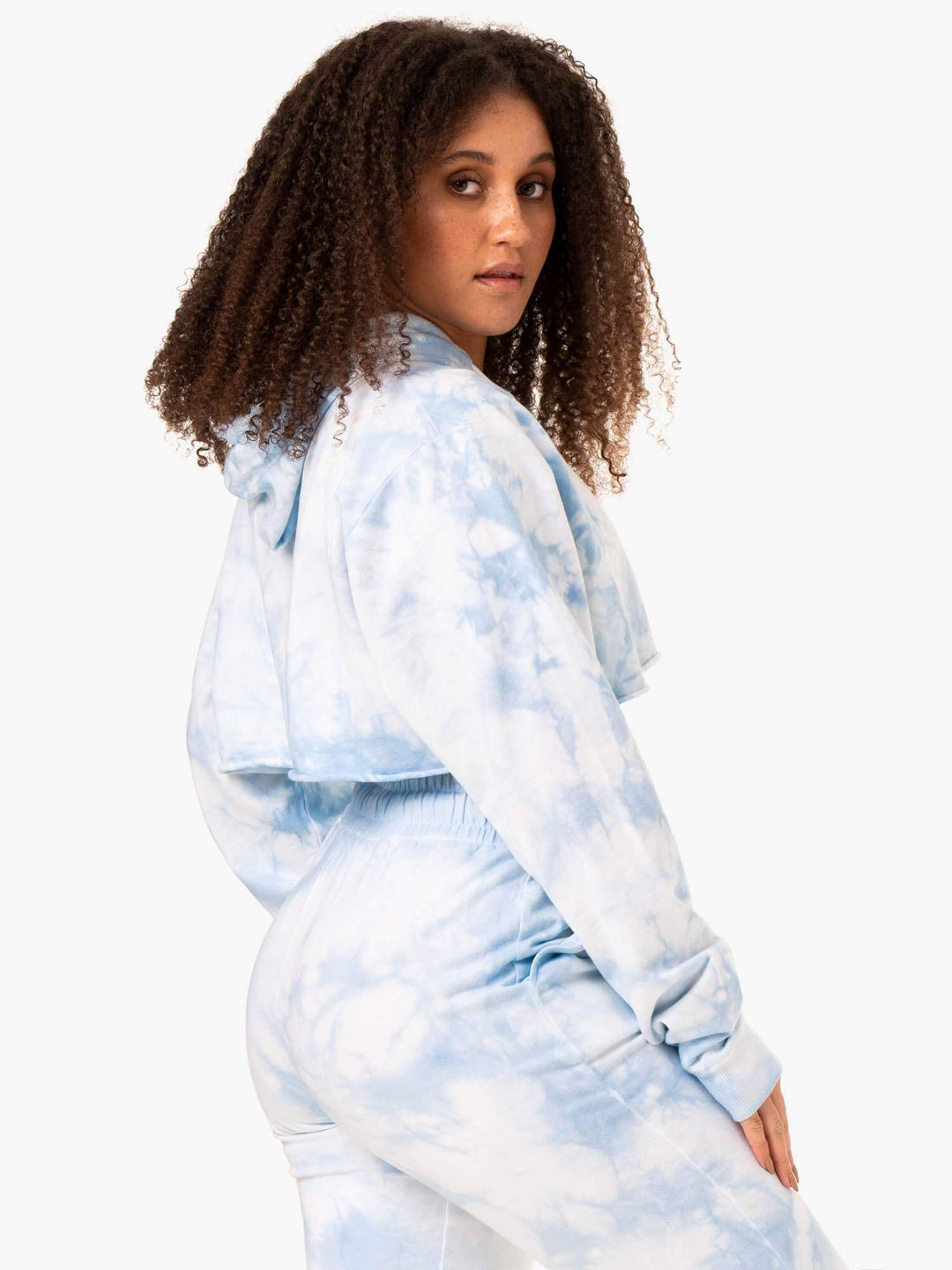 Lifestyle Pullover Hoodie - Sky Blue Tie Dye Clothing Ryderwear 