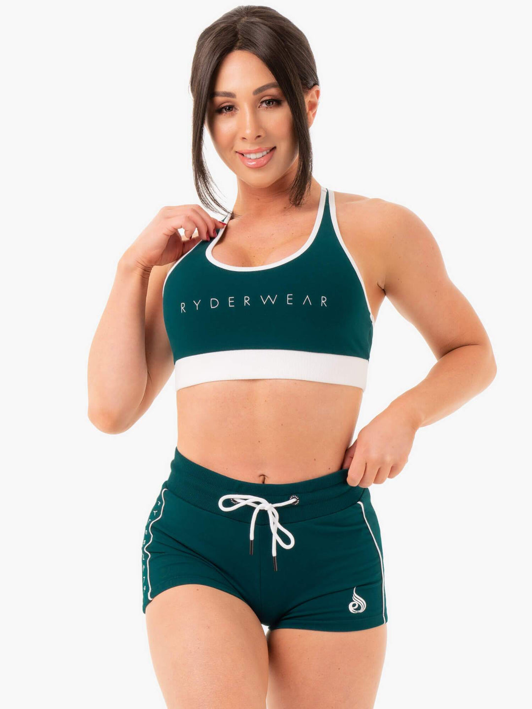 Track Sports Bra - Emerald Green Clothing Ryderwear 