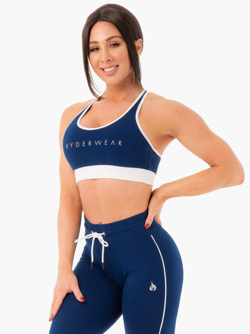 Track Sports Bra Navy