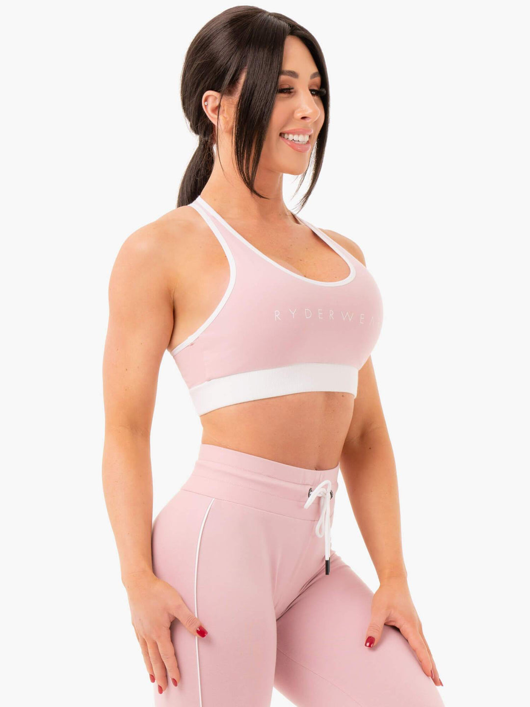 Track Sports Bra - Pink Clothing Ryderwear 