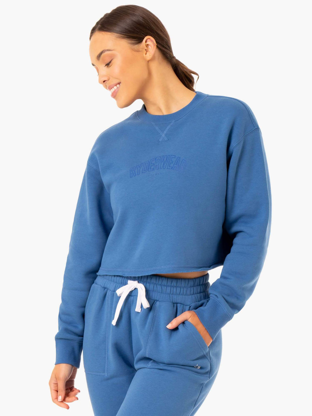 Ultimate Fleece Sweater - Blue Clothing Ryderwear 