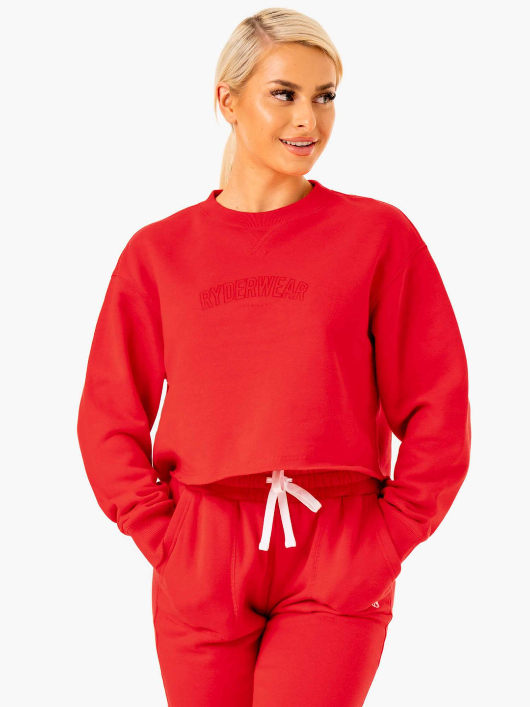 Ultimate Fleece Sweater - Red Clothing Ryderwear 