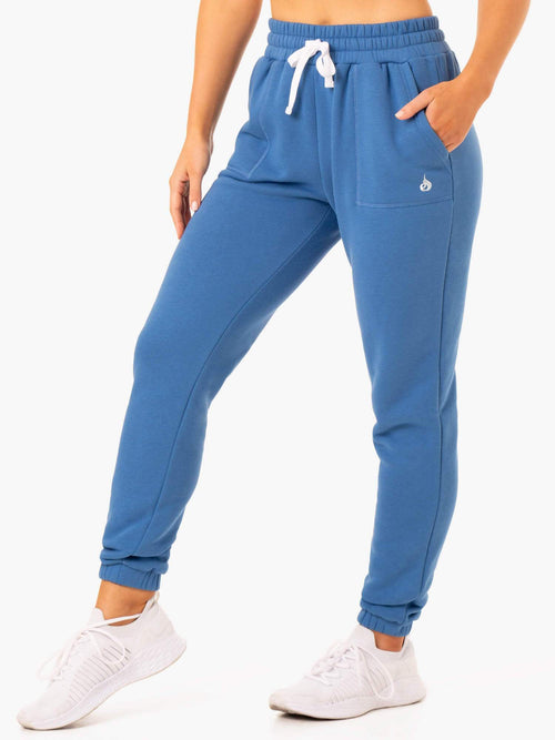 Ultimate High Waisted Track Pants Blue