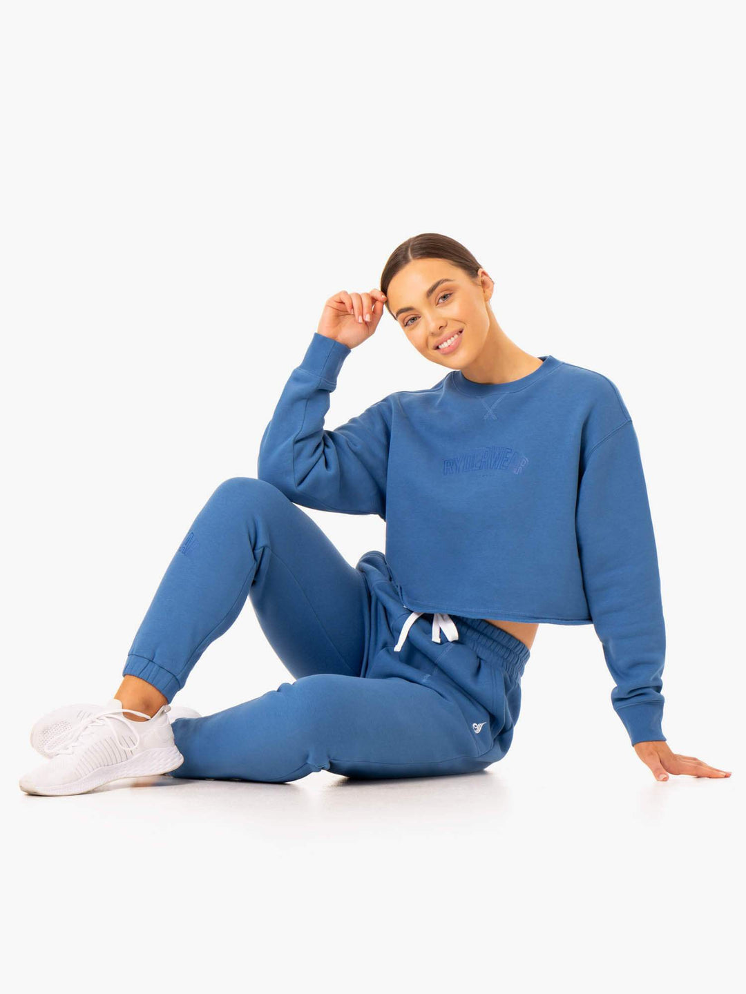 Ultimate High Waisted Track Pants - Blue Clothing Ryderwear 