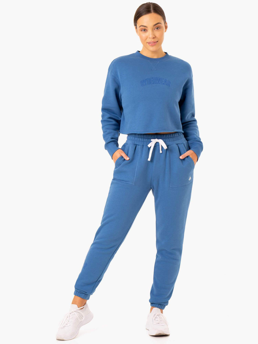 Ultimate High Waisted Track Pants - Blue Clothing Ryderwear 