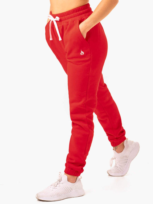 Ultimate High Waisted Track Pants Red