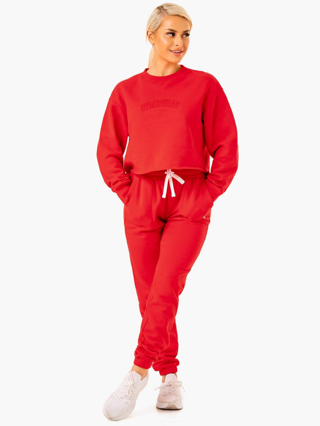 Ultimate High Waisted Track Pants - Red Clothing Ryderwear 