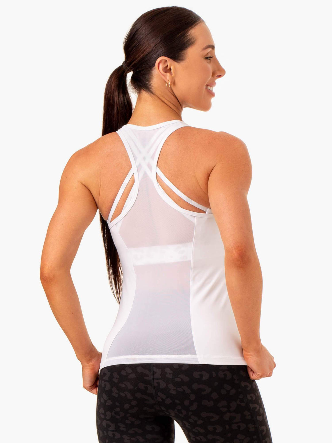 Ultra Compression Tank - White Clothing Ryderwear 