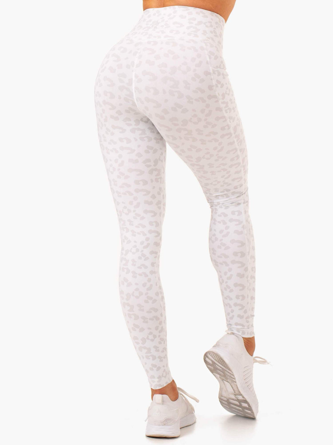 Ultra High Waisted Full Length Leggings - Snow Leopard Clothing Ryderwear 