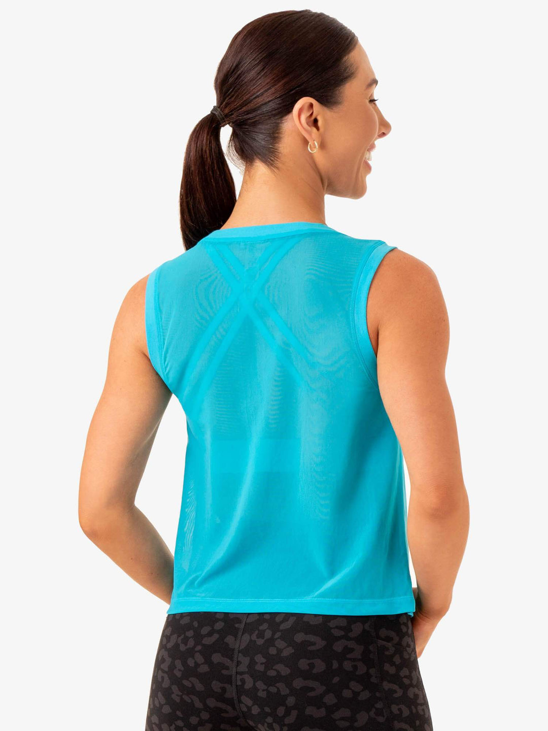 Ultra Mesh Tank - Aqua Clothing Ryderwear 