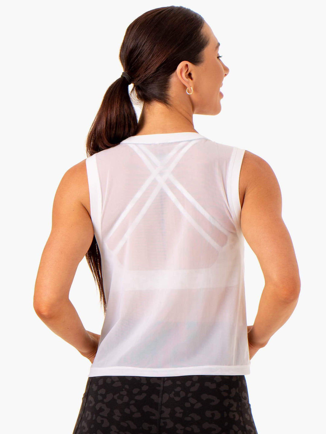 Ultra Mesh Tank - White Clothing Ryderwear 