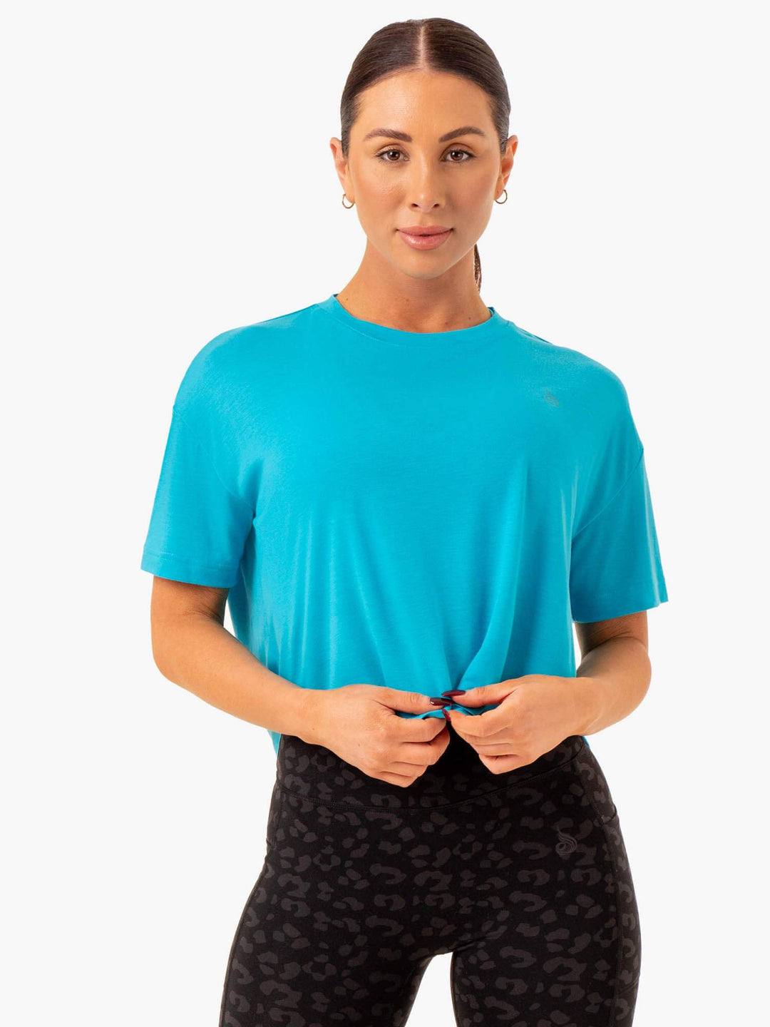 Ultra Scoop T-Shirt - Aqua Clothing Ryderwear 