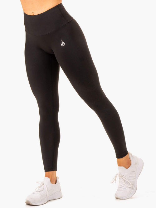 Vital High Waisted Scrunch Leggings Black