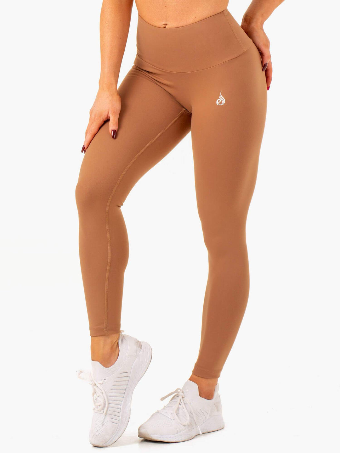 Vital High Waisted Scrunch Leggings - Mocha Clothing Ryderwear 