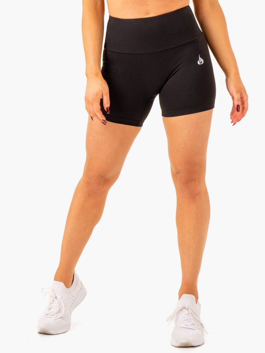 Vital Mid Length Scrunch Shorts - Black Clothing Ryderwear 