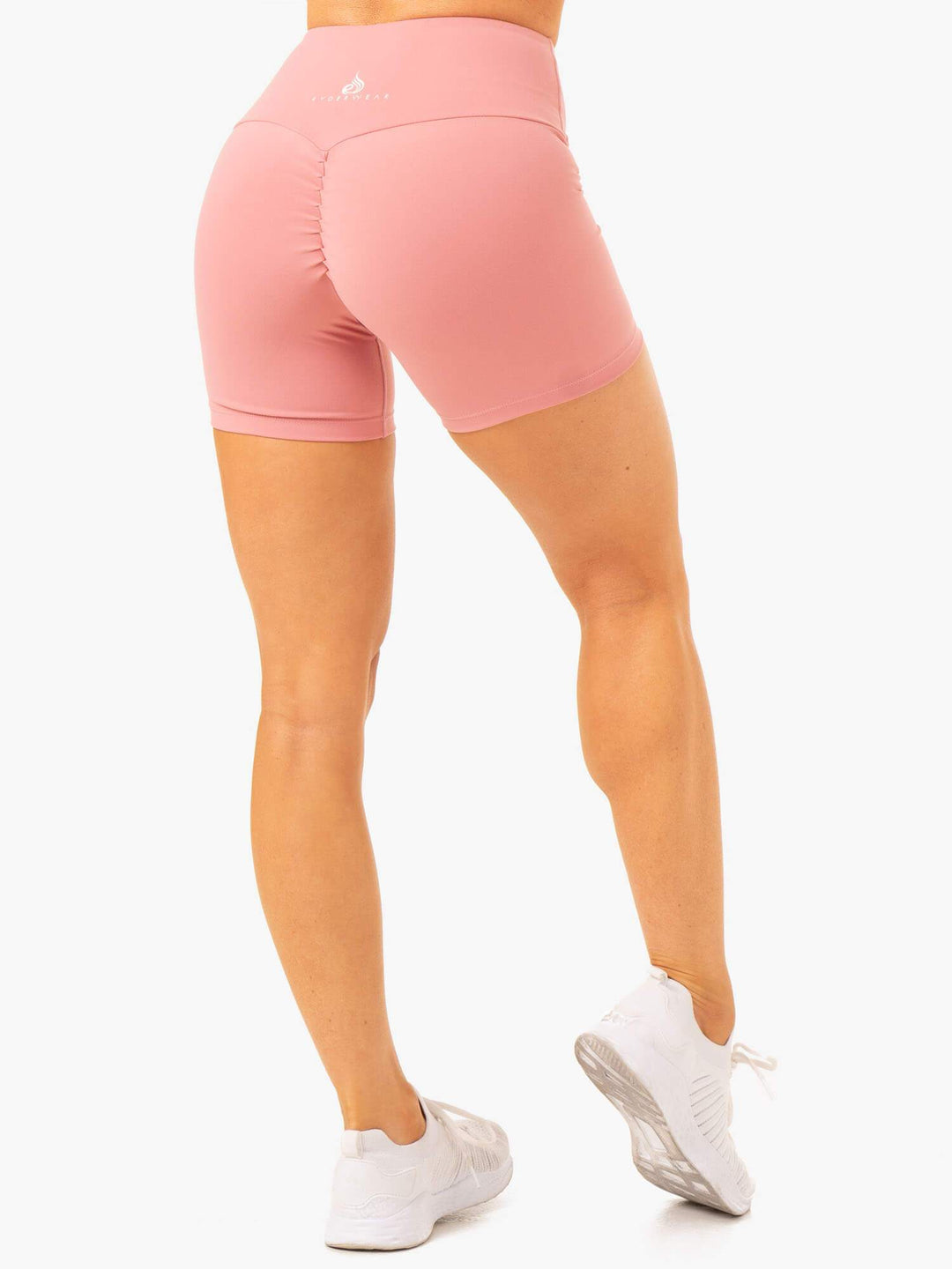 Vital Mid Length Scrunch Shorts - Blush Pink Clothing Ryderwear 